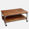 Industrial Coffee Table with wheels