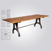 Industrial Dining Table With Wooden Top