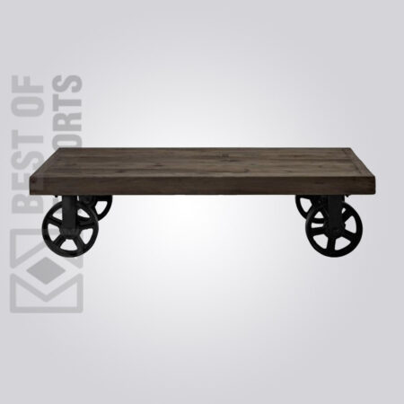 Industrial Coffee Table With Reclaimed Wood
