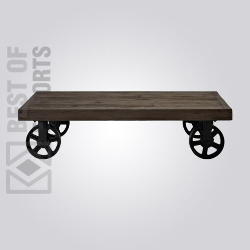 Industrial Coffee Table With Reclaimed Wood