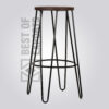 Elegant Bar Stool With Round Seat