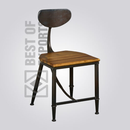 Industrial Stylish Side Chair With Back Support