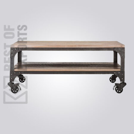 Industrial Coffee Table With Wheel