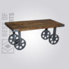 Industrial Coffee Table With Wheels
