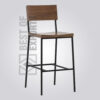 Simple Bar Stool With Back Support