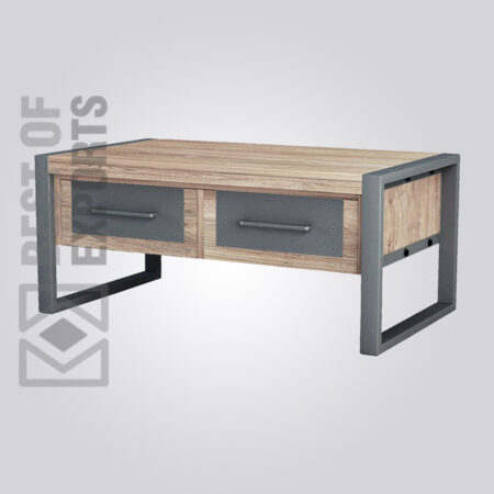 Industrial Coffee Table With Drawers