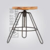 INDUSTRIAL IRON STOOL - BLACK