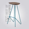 Metal Bar Stool Without Back Support