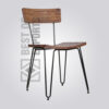 Living Hairpin Chair with Wood Seat