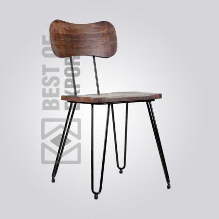 Living Hairpin Chair with Wood Seat 2