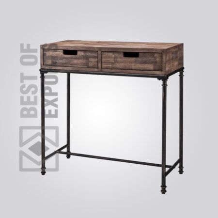 Metal/Wood Console Table With Drawer