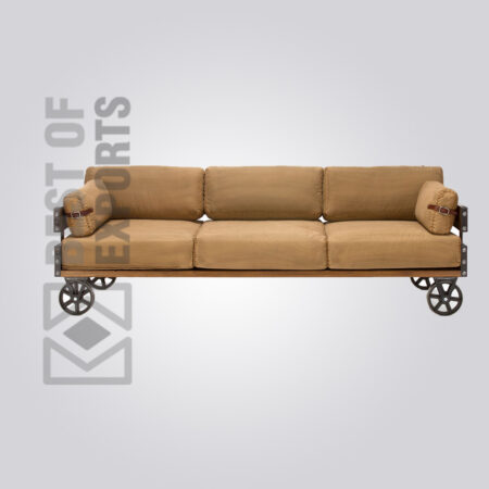 Industrial Leather Sofa