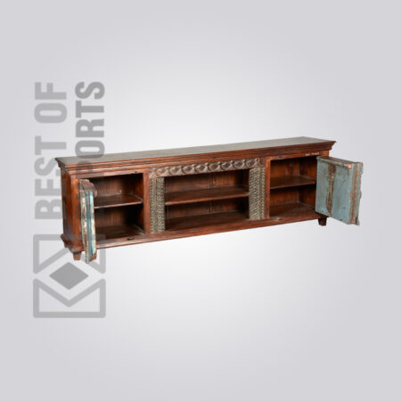 Reclaimed Wood Media Storage Unit - 5