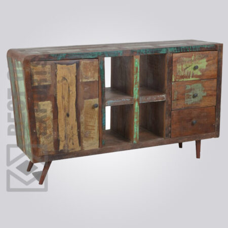 Reclaimed Wood Sideboard With Multi Drawer
