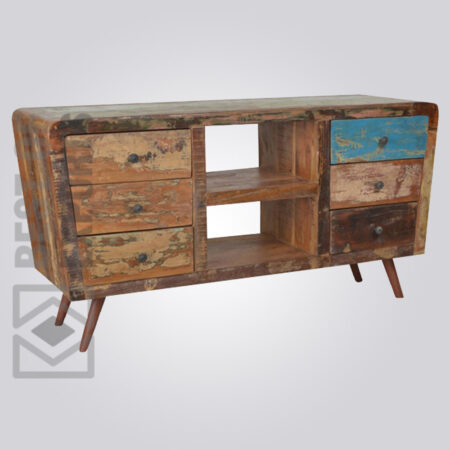 Reclaimed Wood Multi Drawer Sideboard