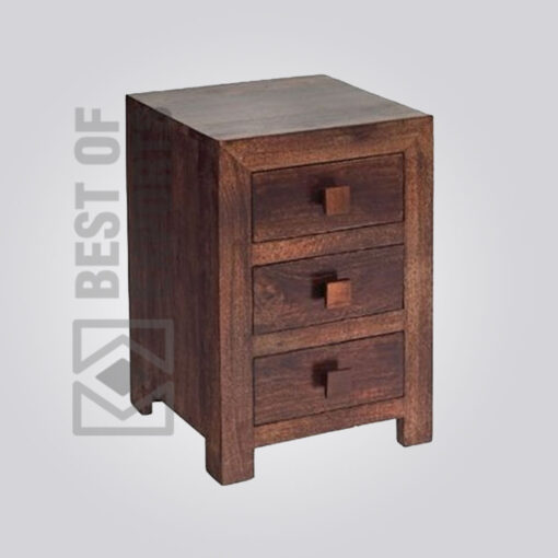 Solid Wooden Bedside Table - 3