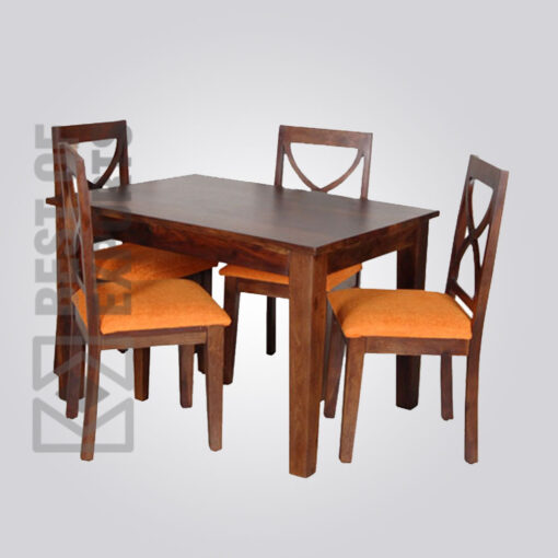 Solid Wooden Dining Table With 4 Chair