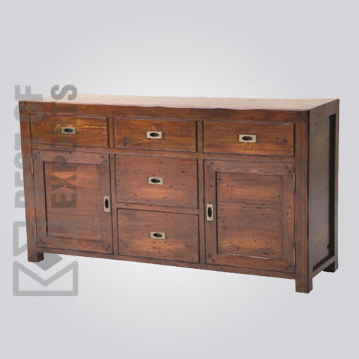 Two Doors Four Drawer Wooden Sideboard