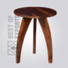Solid Wooden Round Stool - 3