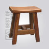 Wooden Stool with Curved Seat