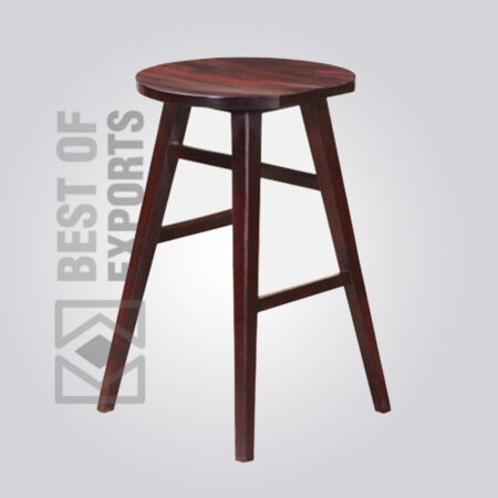 Wooden Stool With Round Seat
