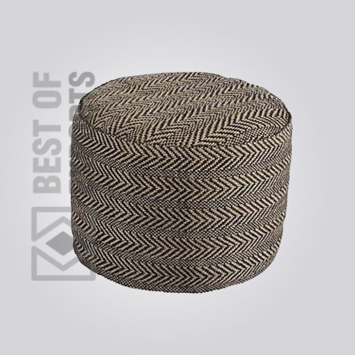 Round Leather Puff