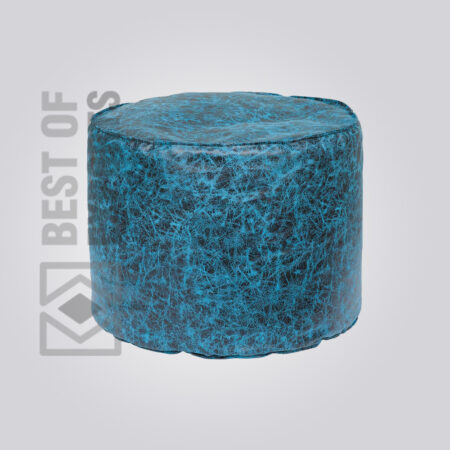 Round Leather Puff