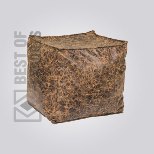 Leather Pouf Square