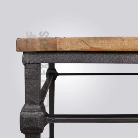 Cross Brace Industrial Bedside Table