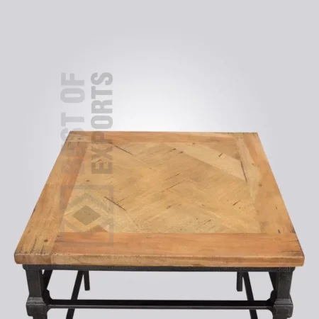 Cross Brace Industrial Bedside Table