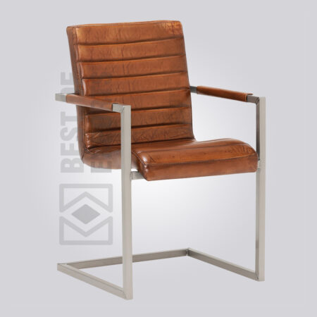 Leather Industrial Office Chair Brick