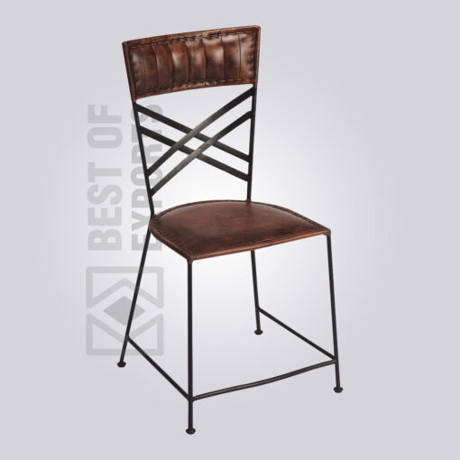 Metal Leather Light Weight Chair
