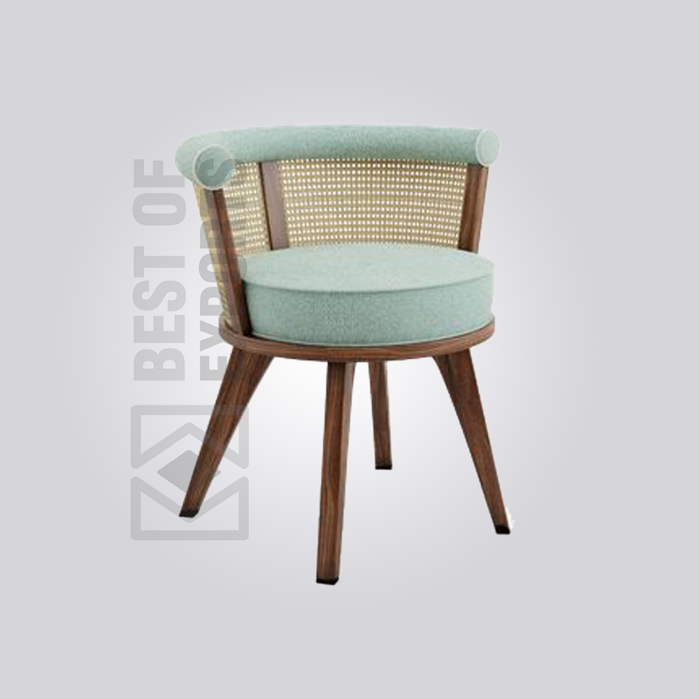 Premium Upholstery Cane Dining Chair - Best of Exports