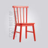 Red Wooden Modwil Dining Chair
