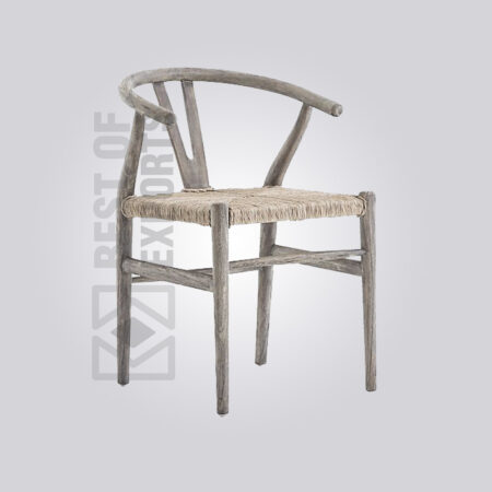 Sleek Wooden Woven Dining Chair