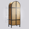 Almirah Style Caned Storage Cabinet