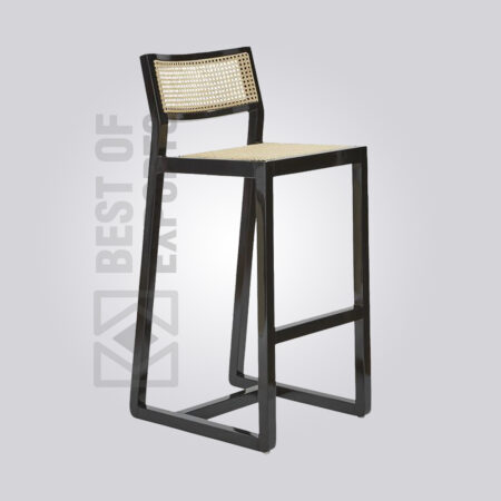 Black Cane Bar Stool