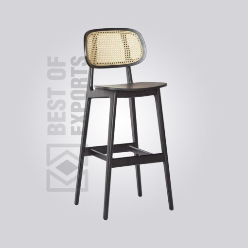 Black Rattan Bar Stool