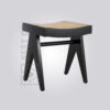 Black Rattan Stool