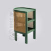 Caned Side Table - Green