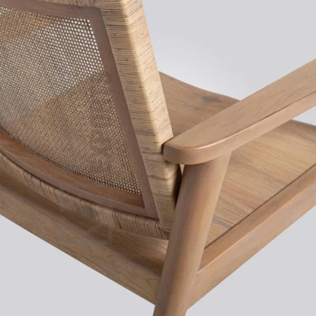 Mid-Century Modern Cane Armchair