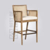 Rattan Back Bar Stool