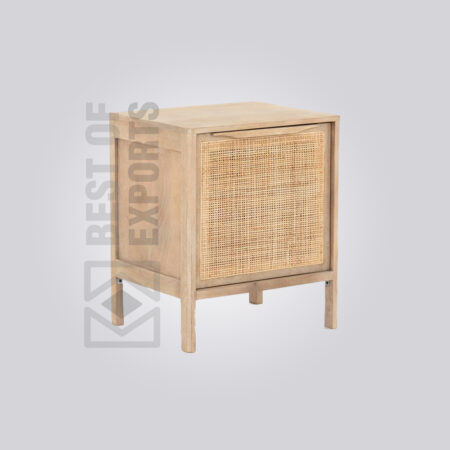 Rattan Cane Bedside Table