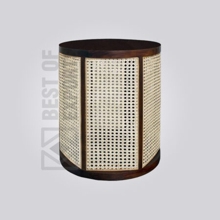 Round Cane Bar Stool