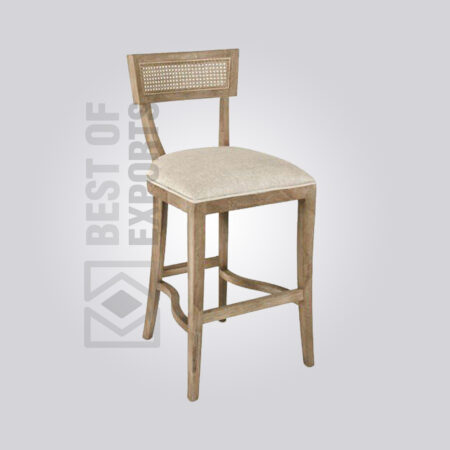 Square Cane Back Bar Stool