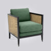 Upholstered Cane Sofa Chair