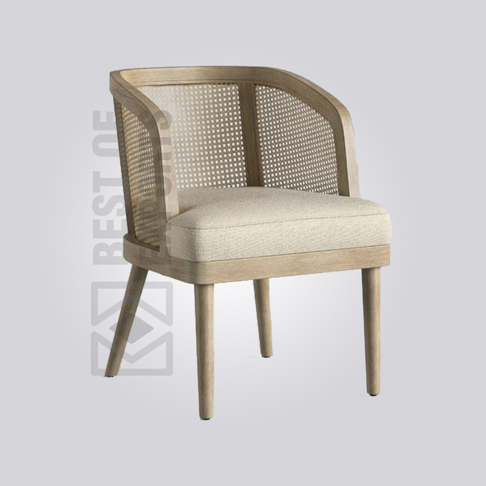 Upholstered Rattan Dining Chair - Best of Exports