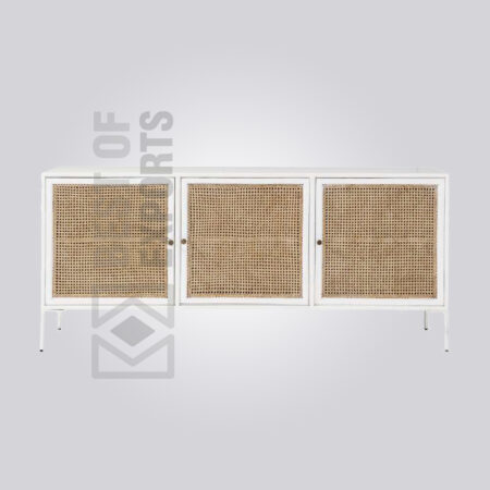 White Cane Front Sideboard