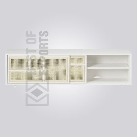 White Cane Media Console