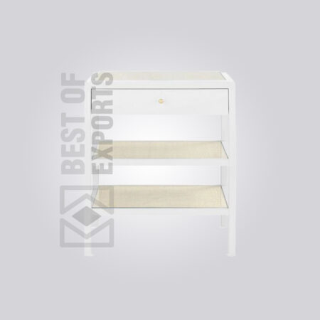 White Cane Nightstand